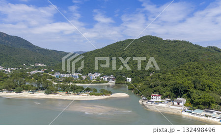 Estuary Waters Flow into Pui O Bay Hong Kong Oct 25 2025 Estuary Waters Flow into Pui O Bay Hong Kong Oct 25 2025 132498496