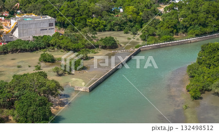 Estuary Waters Flow into Pui O Bay Hong Kong Oct 25 2025 Estuary Waters Flow into Pui O Bay Hong Kong Oct 25 2025 132498512