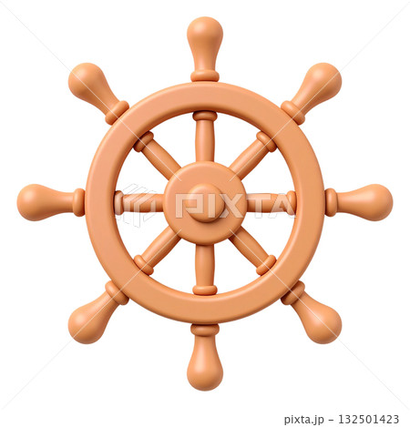 舵の立体イラスト 舵の立体イラスト 132501423