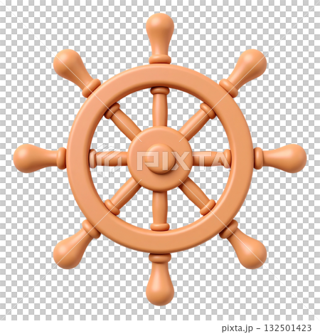 舵の立体イラスト 舵の立体イラスト 132501423
