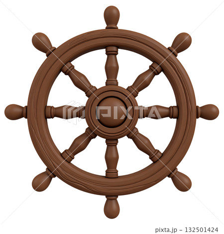 舵の立体イラスト 132501424