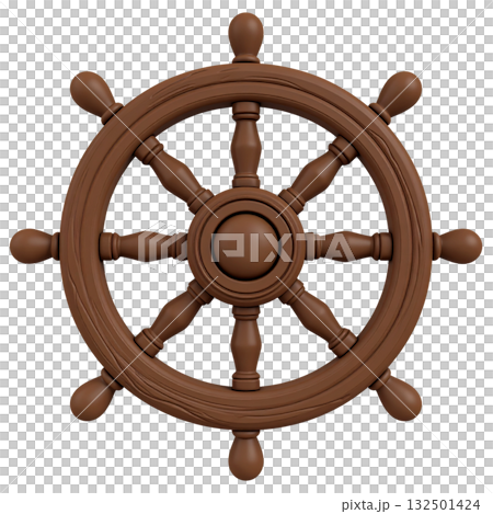 舵の立体イラスト 132501424