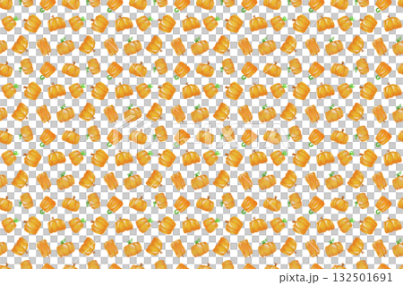 Watercolor pumpkin seamless pattern | Autumn, Halloween, background, wrapping paper design, wallpaper material 132501691