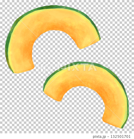 南瓜切片插圖 132501701