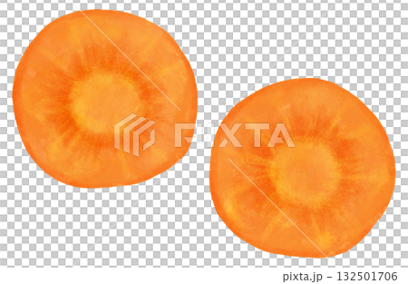 Illustration of sliced carrots 132501706