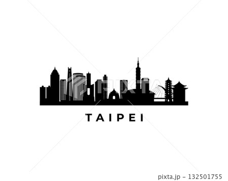 Vector Taipei skyline. 132501755