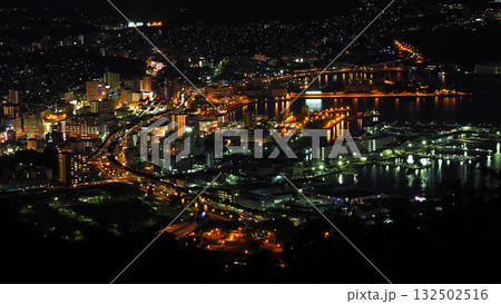 佐世保の夜景　sasebo city night view 132502516