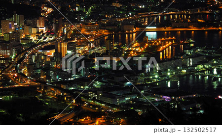 佐世保の夜景　sasebo city night view 132502517