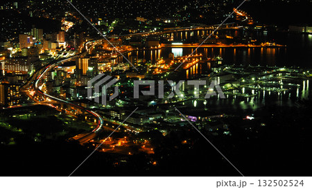 佐世保の夜景　sasebo city night view 132502524