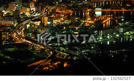佐世保の夜景　sasebo city night view 132502527