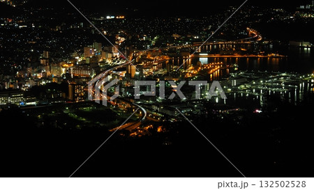 佐世保の夜景 sasebo city night view 佐世保の夜景 sasebo city night view 132502528