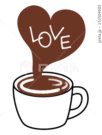 コーヒーカップに入ったLOVEのコーヒー 132504085