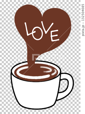 コーヒーカップに入ったLOVEのコーヒー 132504085