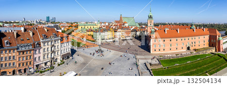 Warsaw Castle Square old town panorama from above in Warsaw, Poland Warsaw Castle Square old town panorama from above in Warsaw, Poland 132504134