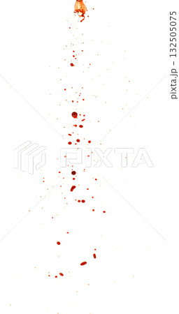 Photograph capturing a dramatic blood splash on a clean white background. The red liquid forms organic droplets and abstract shapes. Adeal for horror, medical, or artistic use. Photograph capturing a dramatic blood splash on a clean white background. The red liquid forms organic droplets and abstract shapes. Adeal for horror, medical, or artistic use. 132505075