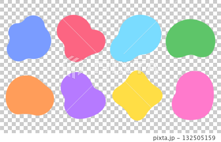 多彩抽象形狀集（流行背景資料） 132505159