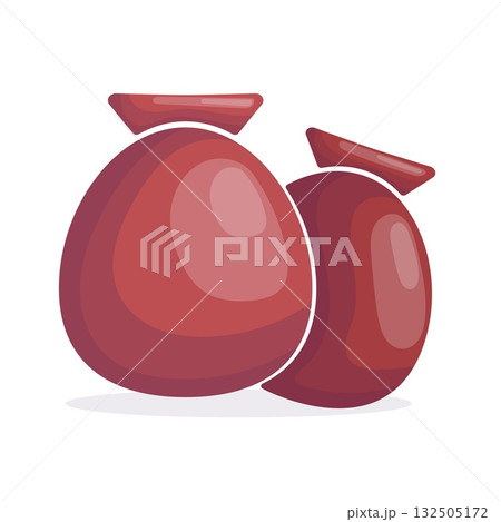 Red Christmas gift bags vector illustration 132505172
