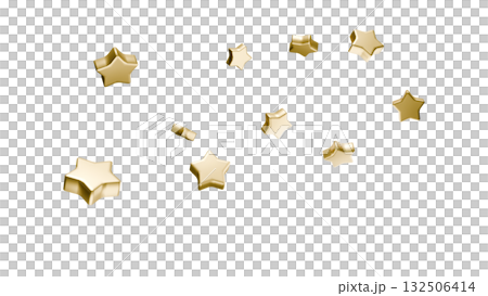 透明的金色星星雨 132506414
