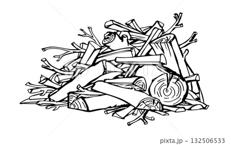Vector drawing. A bunch of branches. Vector drawing. A bunch of branches. 132506533