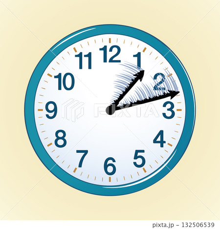 Vector drawing. The hands of a clock flutter in the wind. Vector drawing. The hands of a clock flutter in the wind. 132506539