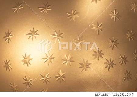 Luxurious gold-toned glass textured lampshade backdrop 132506574