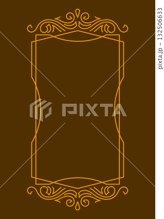 Line curl frame. Modern decorative linear background. Line curl frame. Modern decorative linear background. 132506633