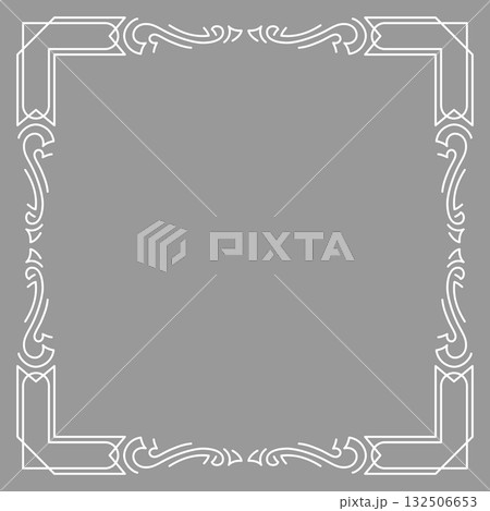 Line curl frame. Modern decorative linear background. Line curl frame. Modern decorative linear background. 132506653