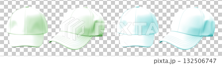 2 Set of pastel light green blue front and side view hat baseball cap on transparent background cutout, PNG file. Mockup template 2 Set of pastel light green blue front and side view hat baseball cap on transparent background cutout, PNG file. Mockup template 132506747