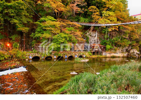 錦秋の川治温泉郷… 夕景の『男鹿川』 錦秋の川治温泉郷… 夕景の『男鹿川』 132507460