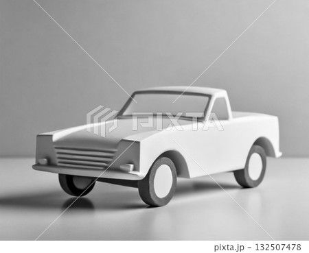 シンプルな背景に映えるミニチュアカー素材 シンプルな背景に映えるミニチュアカー素材 132507478