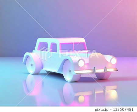 シンプルな背景に映えるミニチュアカー素材 シンプルな背景に映えるミニチュアカー素材 132507481