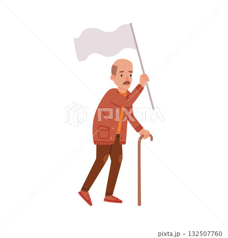 Man Character with Empty Placard and Banner Vector Illustration Man Character with Empty Placard and Banner Vector Illustration 132507760
