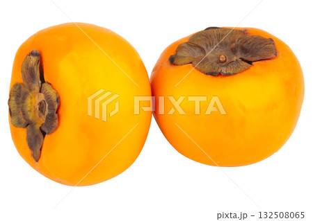 Fresh ripe plum cut in half isolated on white background Fresh ripe plum cut in half isolated on white background 132508065