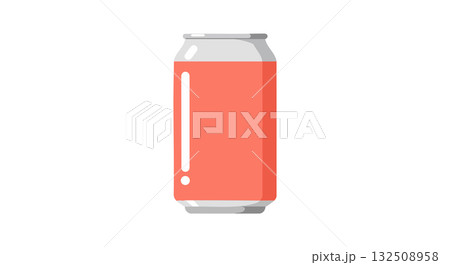 Red Soda Can Vector Illustration of Refreshing Beverage Container with Metallic Top and Bottom Red Soda Can Vector Illustration of Refreshing Beverage Container with Metallic Top and Bottom 132508958