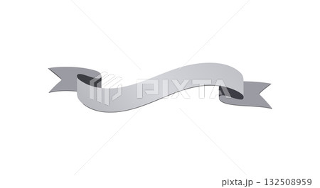 Gray Ribbon Banner Vector Illustration for Decorative Design and Graphic Projects Gray Ribbon Banner Vector Illustration for Decorative Design and Graphic Projects 132508959