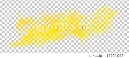 Bright yellow smoke cloud trail on transparent background with realistic puff explosion effect and chemical spray Bright yellow smoke cloud trail on transparent background with realistic puff explosion effect and chemical spray 132510424