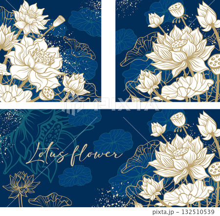 Flower card design template, 132510539