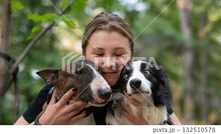 Joyful Moments with Two Adorable Dogs Joyful Moments with Two Adorable Dogs 132510578
