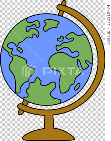 globe sphere with globe icon, cartoon style globe sphere with globe icon, cartoon style 132510774