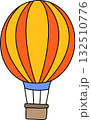 hot air balloon with basket icon, cartoon style 132510776