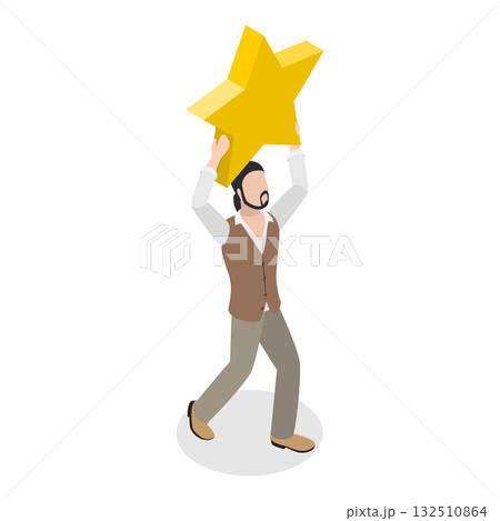 3D Isometric Flat Vector Illustration of Customer Feedback , Positive Online Feedback Enhances Employee Satisfaction And Social Media Engagement. Item 3 3D Isometric Flat Vector Illustration of Customer Feedback , Positive Online Feedback Enhances Employee Satisfaction And Social Media Engagement. Item 3 132510864