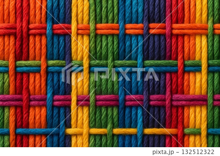 Close-Up of Colorful String Stripes 132512322