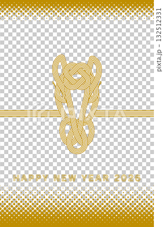 時尚簡約的2026年年新年賀卡 132512331