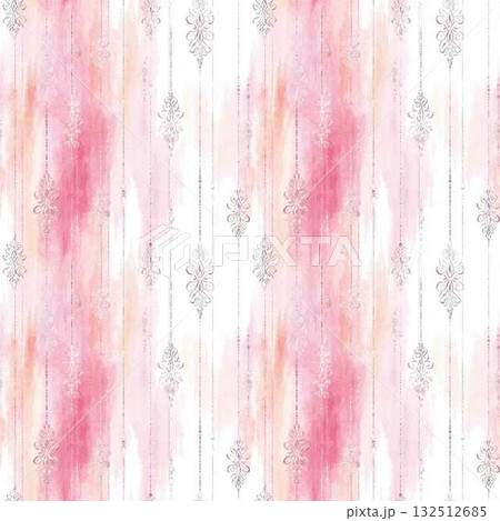 Seamless Pattern Elegant Pastel Pink Filigree...のイラスト素材 [132512685] - PIXTA