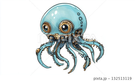 リアルなタコのイラスト 132513119