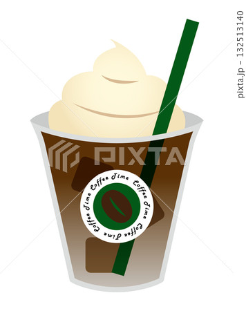 コーヒーフラッペのイラスト 132513140