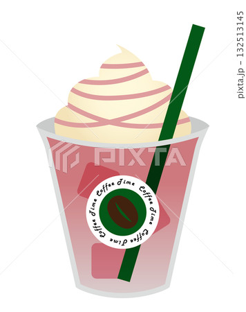 いちごフラッペのイラスト いちごフラッペのイラスト 132513145