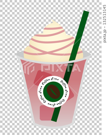 Strawberry frappe illustration Strawberry frappe illustration 132513145