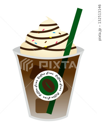 コーヒーフラッペのイラスト コーヒーフラッペのイラスト 132513146
