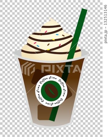 コーヒーフラッペのイラスト コーヒーフラッペのイラスト 132513146